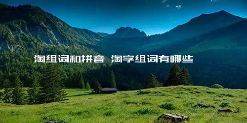 淘组词和拼音 淘字组词有哪些